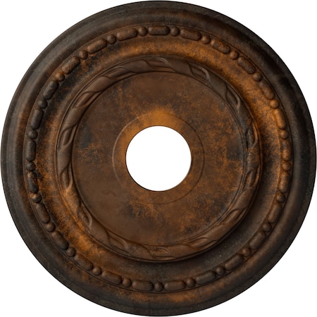 Ekena Millwork Dublin Ceiling Medallion (Fits Canopies up to 5 1/8"), 17 7/8"OD x 3 5/8"ID x 1 1/4"P, Rust CM17DURUS